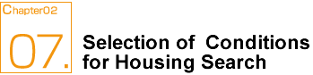 Selection of Conditions for Housing Search