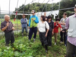 Photo 2: Farm at a survey site in Fukushima. The research produced significant results thanks to an “on-site” philosophy that fostered a relationship of mutual trust with local farmers. (c) Keitaro Tanoi.
