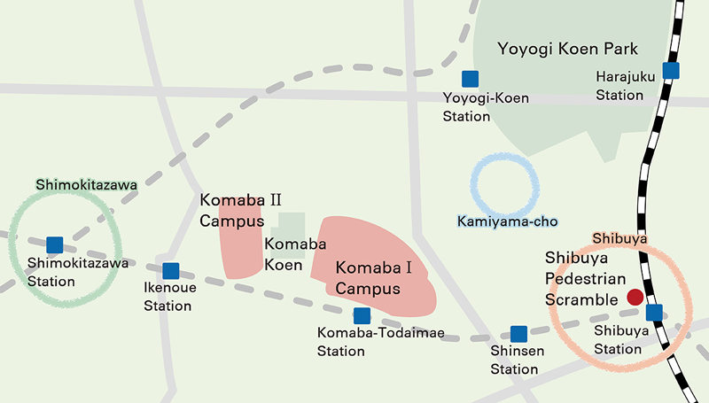 The main attractions near Komaba Campus