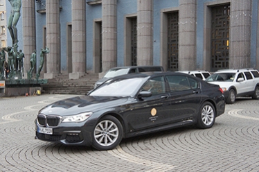 The Nobel Foundation courtesy car that drove Professor Kajita and his guests throughout Stockholm during the Nobel Week