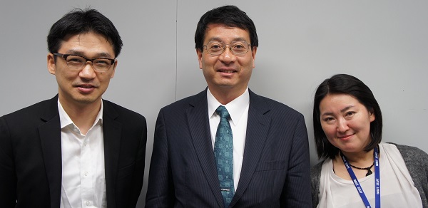Left to right: Professor Koichi Matsuda, Professor Yoshinori Murakami, and Professor Kaori Muto