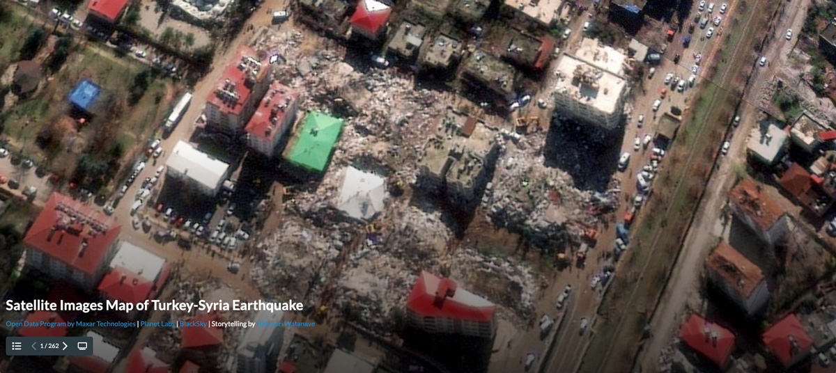 Satellite Images Map of Türkiye-Syria Earthquake