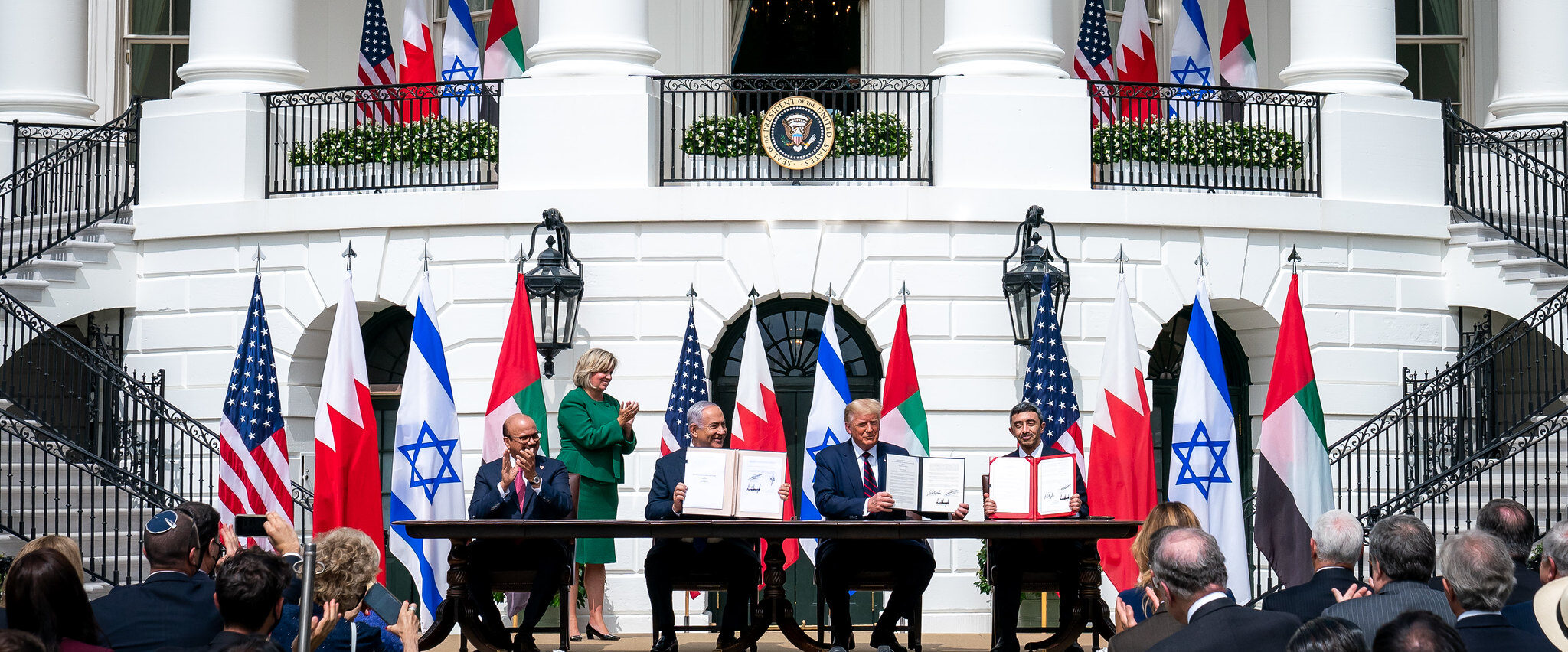 The signing ceremony of the Abraham Accords