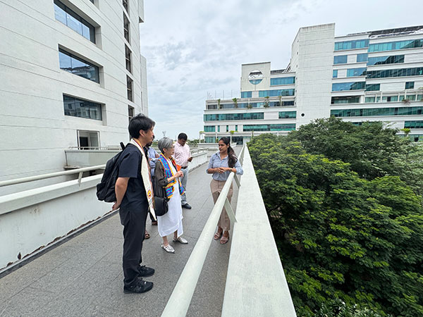 Listening to explanation about the IITM Research Park