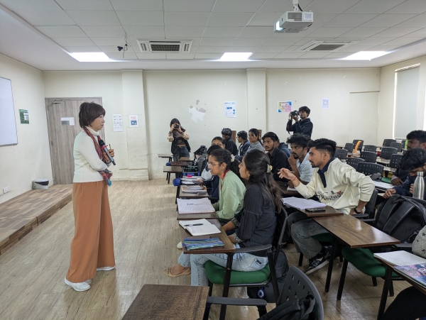 学生との質疑応答の様子
