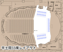 平土間33席レイアウト