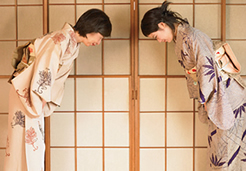会釈お辞儀をする