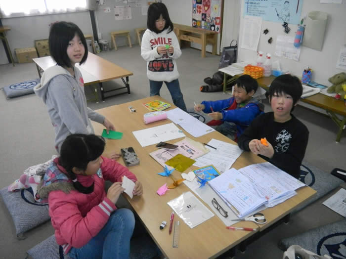 仮設住宅での学習支援活動