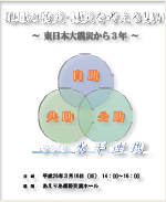 市防災基本条例の基本理念が表紙に描かれた資料。