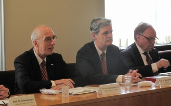 President Engler (Center)