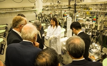 Council Members visiting the serum storage room
