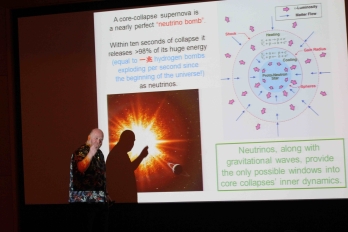 Mark Vagins explains how neutrinos are released following a supernova explosion.