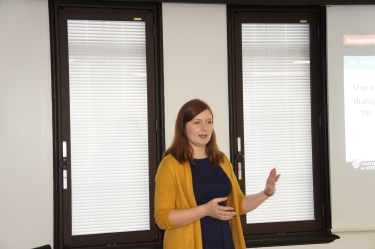 Dr. Doran giving her presentation