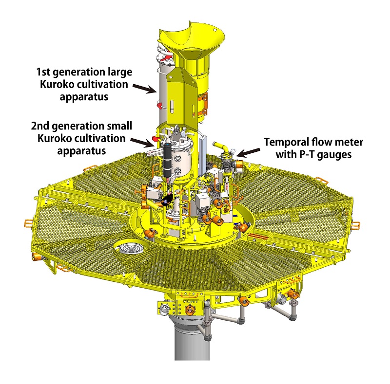 Conceptual diagram of the artificial generation of seafloor deposits © 2016 JAMSTEC CDEX.Currently under development in collaboration with the Research and Development Center for Submarine Resources and Center for Deep Earth Exploration at JAMSTEC.