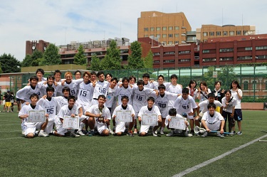 The members of the UTokyo men's lacrosse team