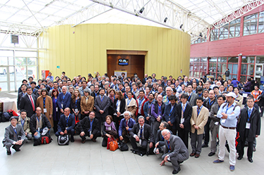 Group photo outside the auditorium 