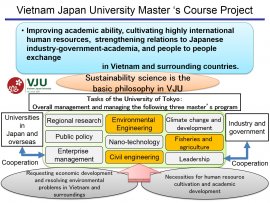 Vietnam Japan University Master’s Course Project, Kensuke Fukushi, Professor, Integrated Research System for Sustainability Science (IR3S)