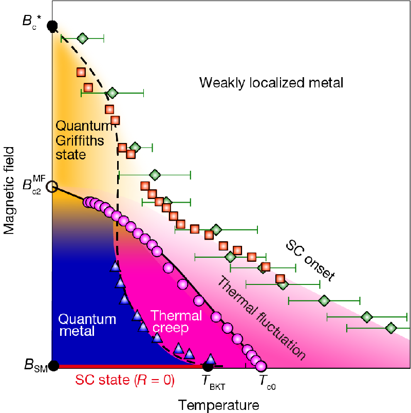 Temperature-magnetic field phase diagram in ZrNCl-EDLT