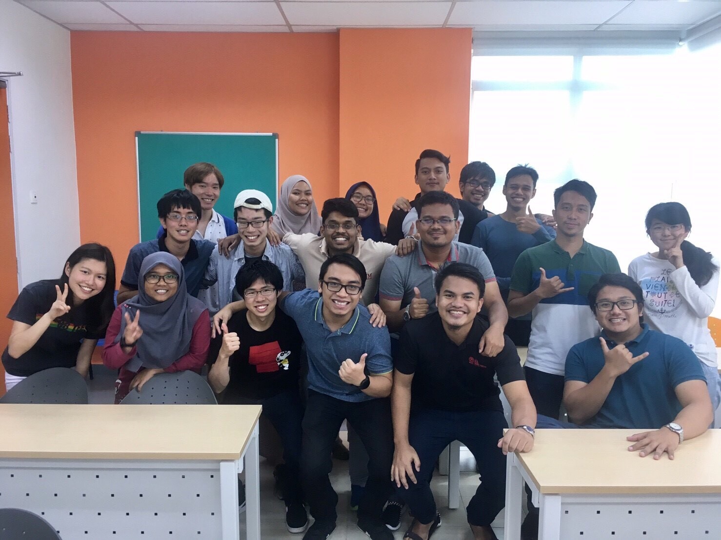 Student group photo in Malaysia