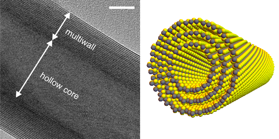 A coarse textured grey square to the left and on the right a yellow tube made of balls