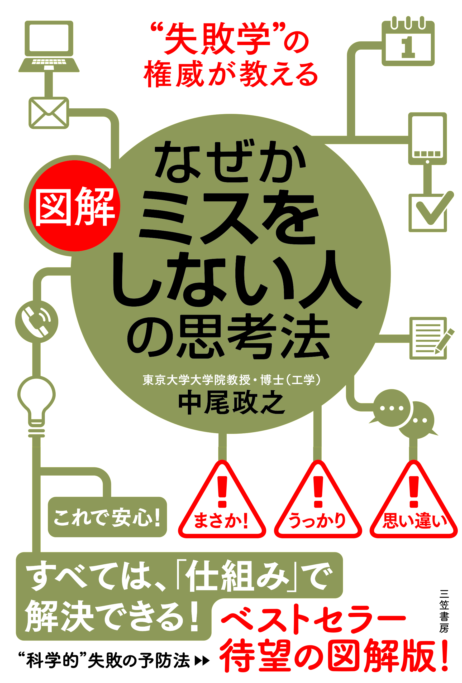 白い表紙に金色の図解