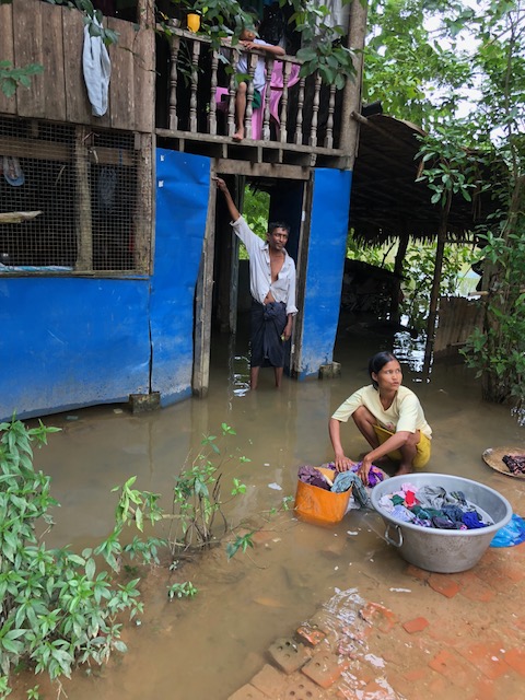 ミヤンマーでの水害常習地帯での聞き取り調査