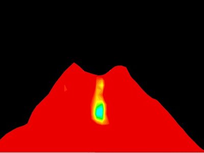 火山内部のミュオグラフィ透視像