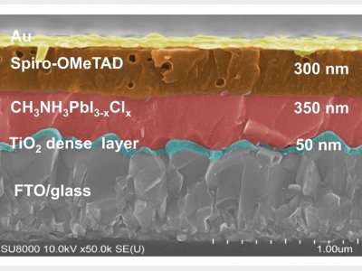 Cross section SEM picture of the PSC