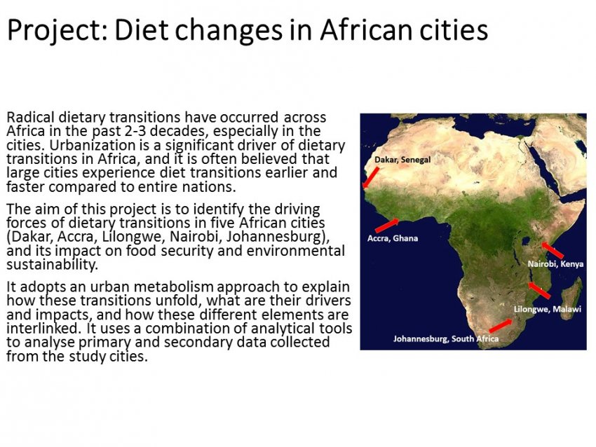 Diet changes in African cities