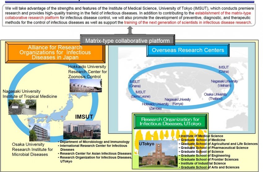 A matrix-type collaborative platform for research and human resource development for the control of infectious diseases