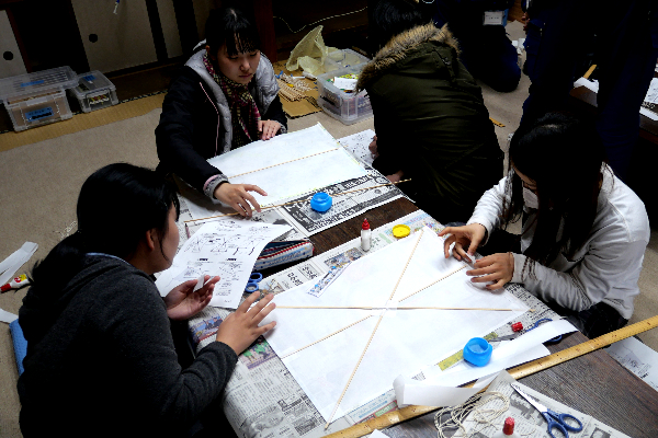 Students sitting around a table