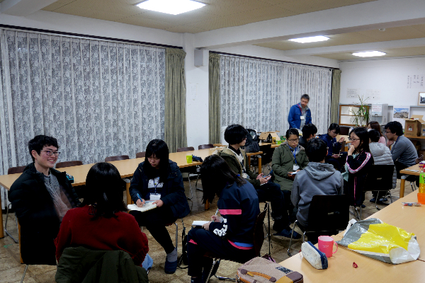 Students sitting in groups