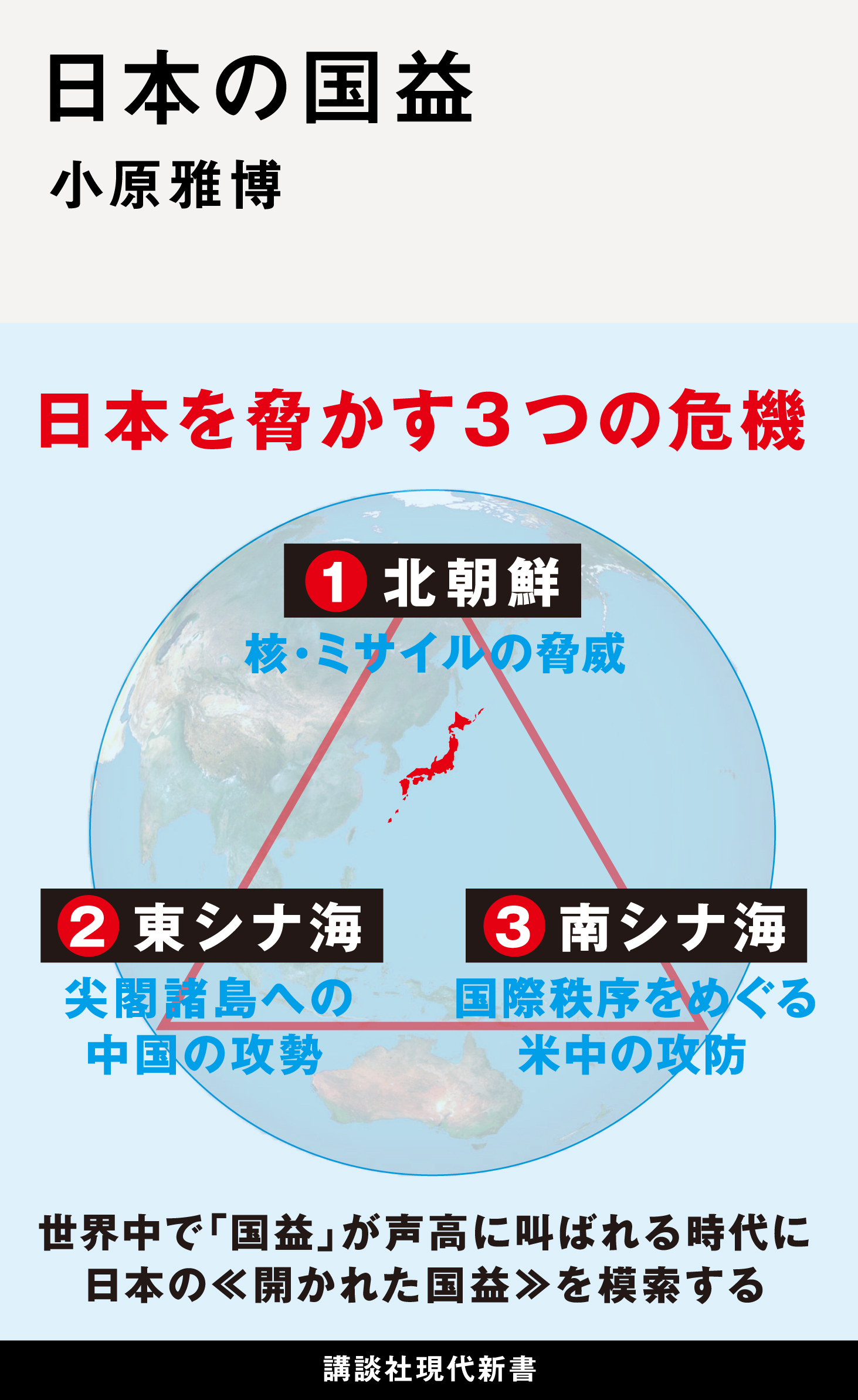 表紙の中央に日本を驚かす3つの危機の図