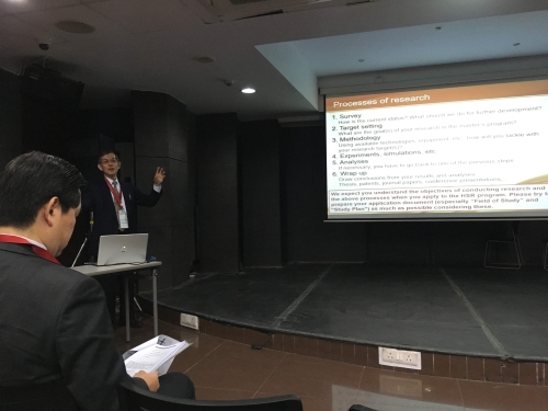 Studying in Japan at the Promotional Seminar for prospective MEXT Scholars from Indian Railways