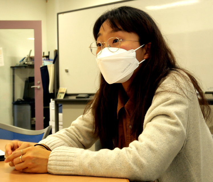 Student sitting in a room