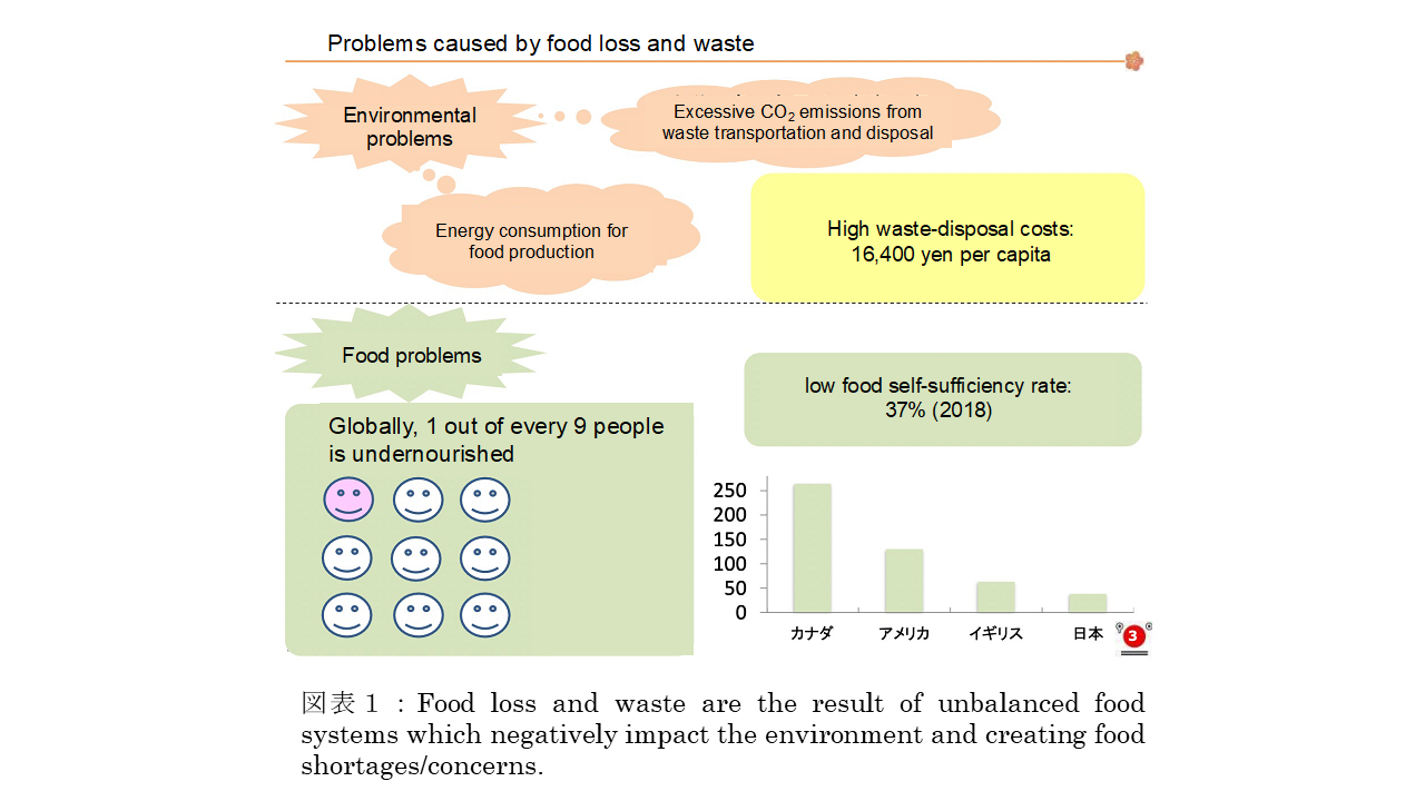 食品ロスは食料システムの偏りに起因し、食糧問題とともに環境負荷をもたらす