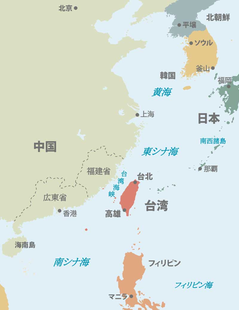 台湾近海地図