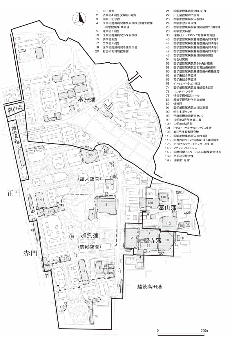 本郷キャンパス発掘地点マップ