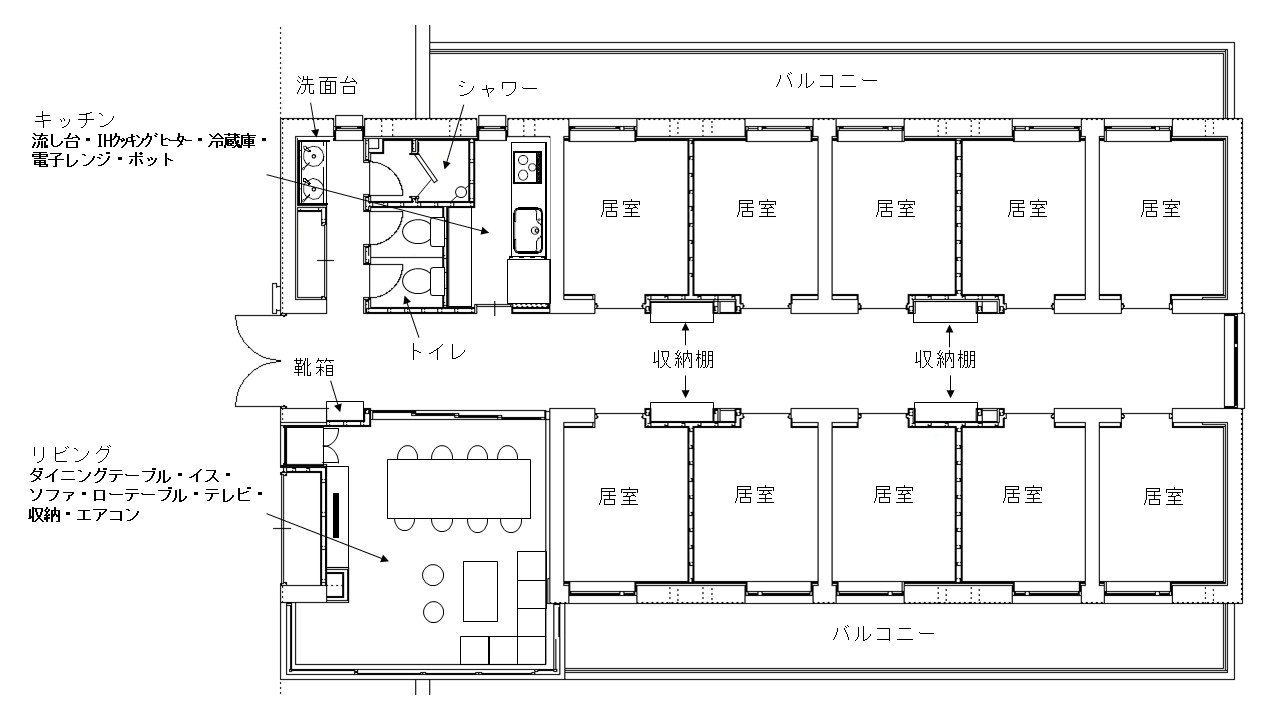 共用スペースレイアウトの一例