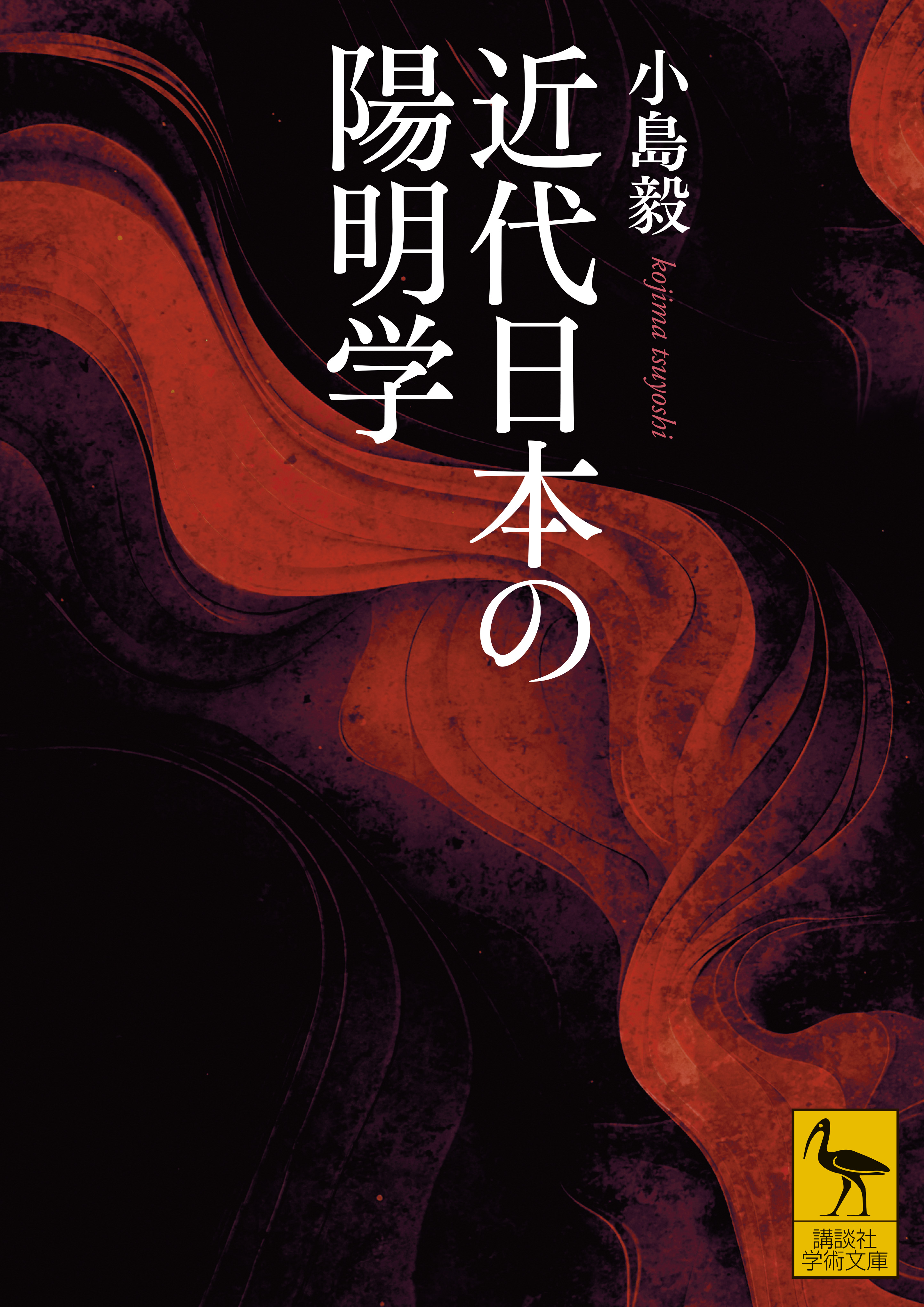 黒い表紙にねじれた赤の模様