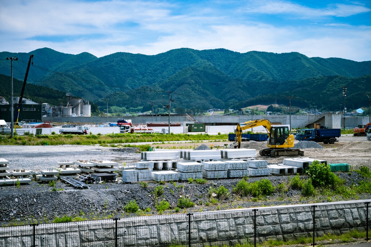 東日本大震災　復興工事現場