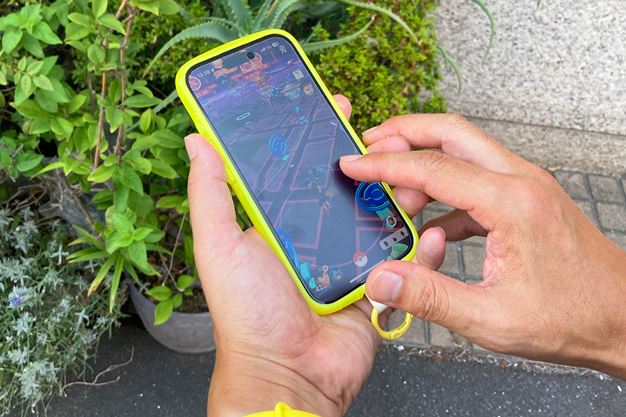 『ポケモンGO』プレイ中のスマートフォン画面
