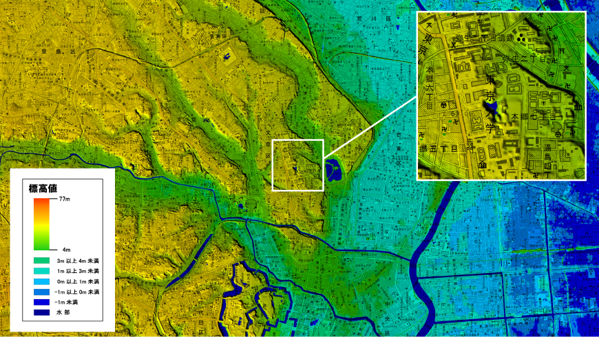 本郷キャンパス地形