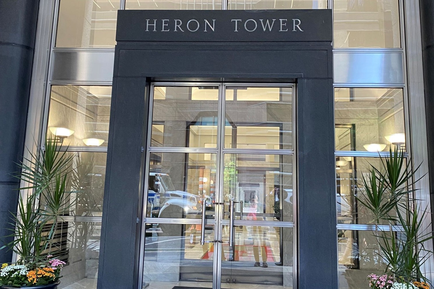 Heron Tower, the building where the office is located