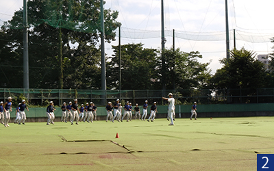 Artificial turf at the baseball ground prior to refurbishment.