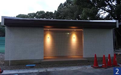 Refurbishment of toilets next to the tennis courts at Komaba Campus.