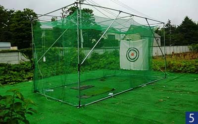 Construction of a driving cage for the golf club.