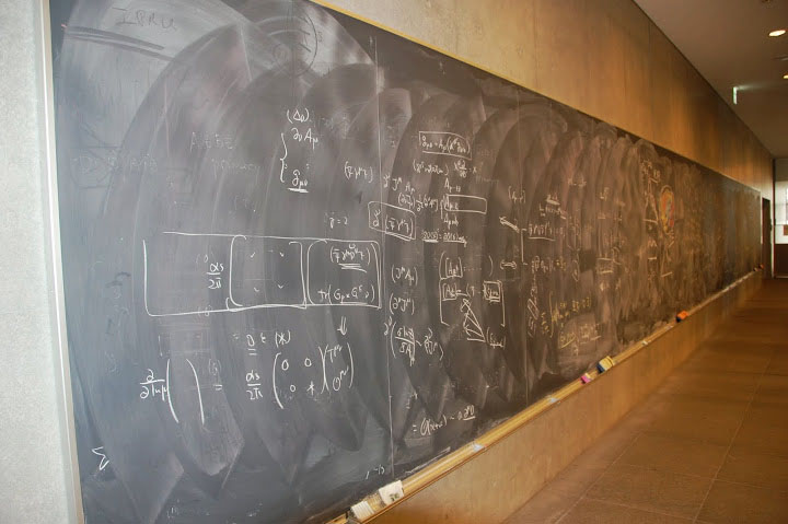 Photo 12:  Blackboard at Kavli IPMU. © Kashiwa Administrative Office.