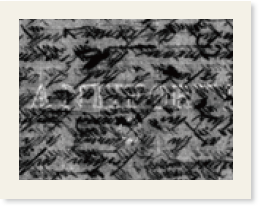 「ANT.FORTI」と「C」のウォーターマークが見えるシェリーの手稿の透過光画像
