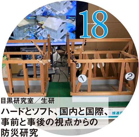 18 目黒研究室/生研 ハードとソフト、国内と国際、事前と事後の視点からの防災研究
